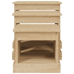 Tavolini Impilabili 3 pz Rovere Sonoma in Legno Multistrato