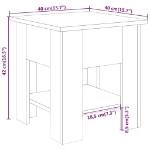 Tavolino da Salotto Rovere Sonoma 40x40x42 cm Legno Multistrato