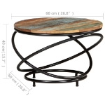 Tavolino da Caffè 60x60x40 cm in Legno Massello di Recupero