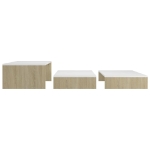 Tavolini Bianco Rovere Sonoma100x100x26,5cm Truciolato