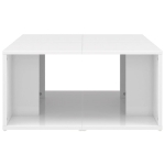 Tavolini da Salotto 4 pz Bianco Lucido 33x33x33cm in Truciolato
