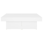 Tavolino da Salotto Bianco 90x90x28 cm in Truciolato