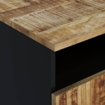 Tavolino da Soggiorno 80x54x40 cm Massello Mango e Multistrato