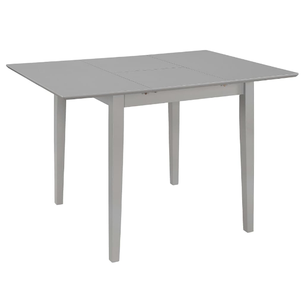 Tavolo da Pranzo Estensibile Grigio (80-120)x80x74 cm in MDF