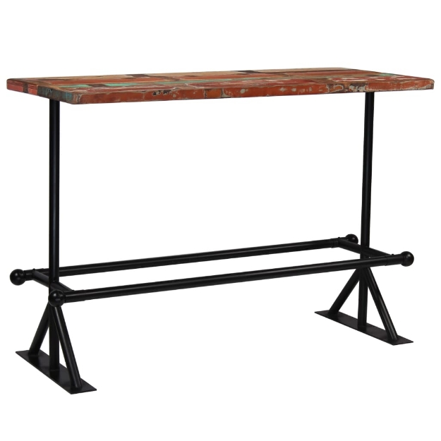 Tavolino da Bar Massello di Recupero Multicolore 150x70x107 cm