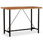Tavolino da Bar in Legno Massello di Acacia 150x70x107 cm