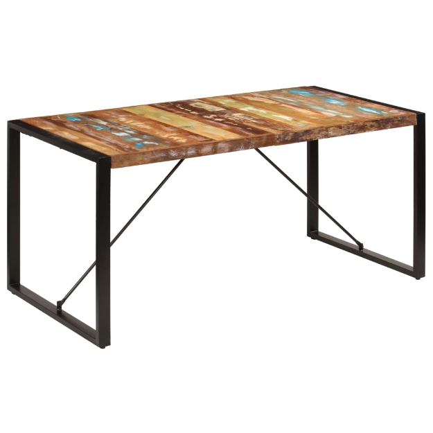 Tavolo da Pranzo 160x80x75 cm in Legno Massello di Recupero