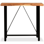 Tavolino da Bar in Legno Massello di Acacia 120x60x107 cm