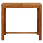 Tavolo da Bar in Legno Massello di Acacia 120x60x105 cm