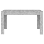 Tavolo da Pranzo Grigio Cemento 140x74,5x76cm Legno Multistrato