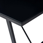 Tavolo da Pranzo Nero 180x90x75 cm in Vetro Temperato