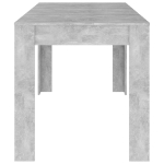 Tavolo da Pranzo Grigio Cemento 140x74,5x76cm Legno Multistrato