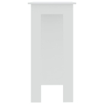 Tavolino da Bar con Ripiani Bianco 102x50x103,5cm in Truciolato