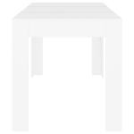 Tavolo da Pranzo Bianco 140x74,5x76 cm in Legno Multistrato