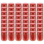 Vasi per Marmellata in Vetro Coperchio Rosso 48 pz 230 ml