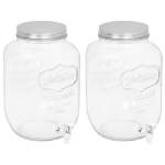 Distributori di Bevande 2 pz 8050 ml in Vetro