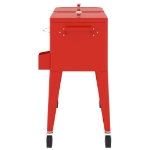 Carrello Porta Ghiaccio su Ruote Rosso 92x43x89 cm