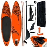 Set Tavola Gonfiabile da SUP 366x76x15 cm Arancione