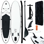 Set Tavola Gonfiabile da SUP Nero e Bianco