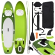 Set Tavola SUP Gonfiabile Verde 300x76x10 cm