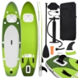 Set Tavola SUP Gonfiabile Verde 360x81x10 cm