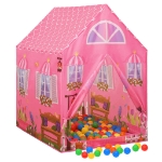 Tenda da Gioco per Bambini Rosa con 250 Palline 69x94x104 cm