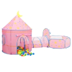 Tenda da Gioco per Bambini Rosa con 250 Palline 301x120x128 cm