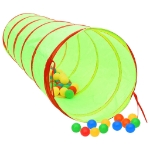 Tunnel da Gioco per Bambini 250 Palline Verde 175 cm Poliestere