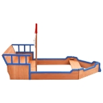 Sabbiera Nave dei Pirati in Legno di Abete 190x94,5x101 cm