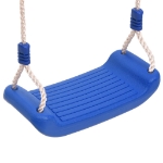 Seggiolini Altalena 2 pz con Pietre Arrampicata Blu Polietilene