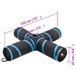 Tunnel per Gatti a 4 Vie Nero e Blu 132 cm in Poliestere