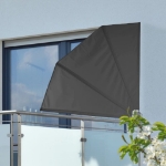 HI Schermo per Balconi 1,2x1,2 m Poliestere Nero