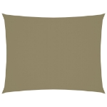 Parasole a Vela Oxford Rettangolare 6x7 m Beige