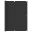 Paravento Balcone Antracite 120x500 cm Tessuto Oxford