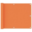 Paravento da Balcone Arancione 75x400 cm Tessuto Oxford