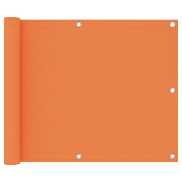 Paravento da Balcone Arancione 75x400 cm Tessuto Oxford