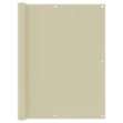 Paravento da Balcone Crema 120x400 cm in Tessuto Oxford
