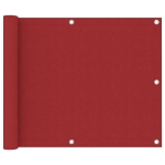 Paravento da Balcone Rosso 75x300 cm in Tessuto Oxford