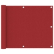 Paravento da Balcone Rosso 75x500 cm in Tessuto Oxford