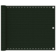 Paravento per Balcone Verde Scuro 75x300 cm in HDPE