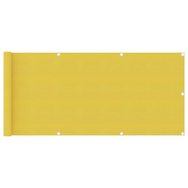 Schermo Frangivista per Balcone Giallo 75x500 cm in HDPE
