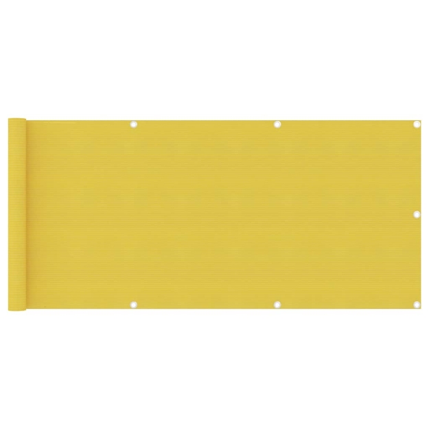 Schermo Frangivista per Balcone Giallo 75x500 cm in HDPE