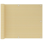 Schermo Frangivista per Balconi Beige 75x300 cm in HDPE