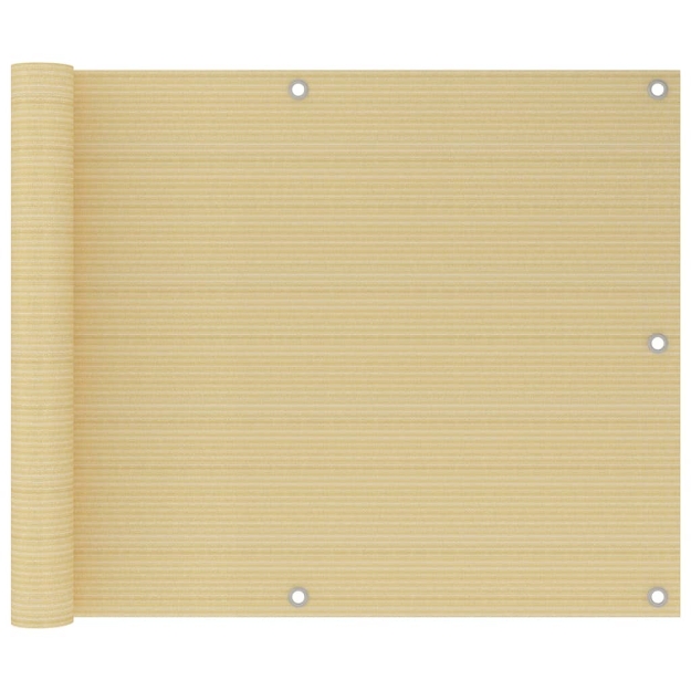 Schermo Frangivista per Balconi Beige 75x300 cm in HDPE