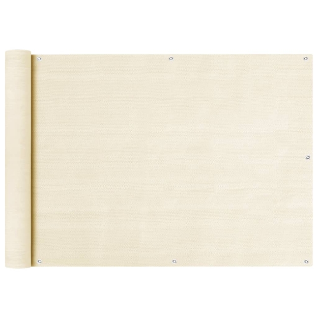 Schermo Frangivista per Balconi Crema 75x300 cm in HDPE