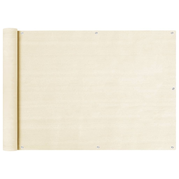 Schermo Frangivista per Balconi Crema 75x300 cm in HDPE