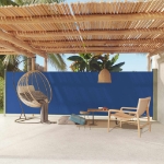 Tenda da Sole Laterale Retrattile per Patio 160x600 cm Blu