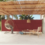 Tenda da Sole Laterale Retrattile per Patio 160x600 cm Rossa
