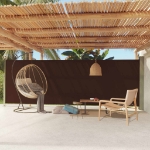 Tenda da Sole Laterale Retrattile per Patio 180x600 cm Marrone