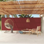 Tenda da Sole Laterale Retrattile per Patio 180x600 cm Rossa